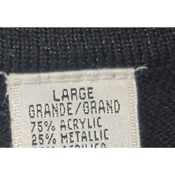 VTG Arlando Black Sparkly Round Neck Short Sleeve Top Large Lightweight Stretchy - Picture 4 of 6